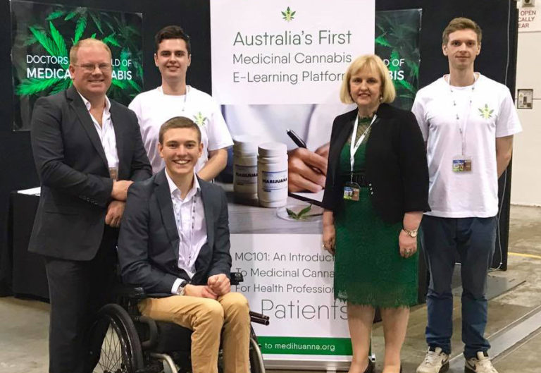 Ben and his dad at Medicinal Cannabis Expo